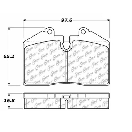 Centric Parts Posi-Quiet Extended Wear, 106.06080 106.06080
